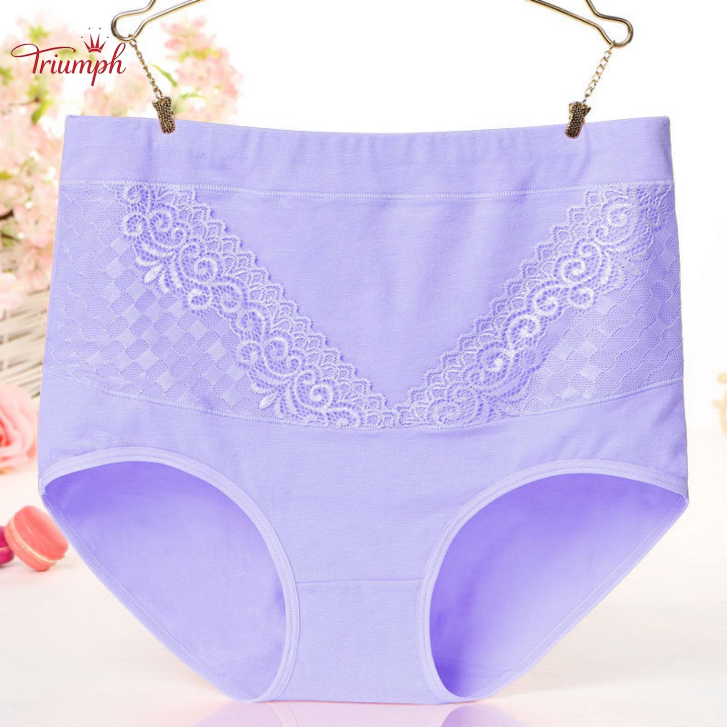 Triumph - Комплект от 4 памучни слипове, безплатна доставка, контрол на корема, повдигане на дупето