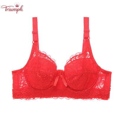 Triumph - Безплатна доставка，3 дантелени сутиена Push Up，Меки и удобни