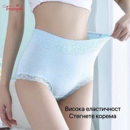 Triumph - 4 броя дантелени бикини，Безплатна доставка，Подходяща за 40-90 KG