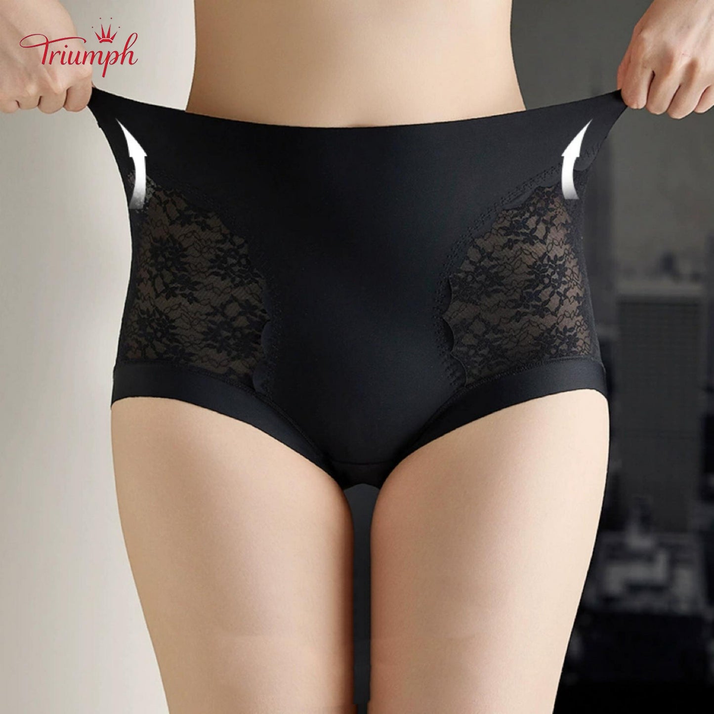 Triumph - Безплатна доставка.Комплект от 4 бр. Висококачествени дантелени бикини с висока талия.