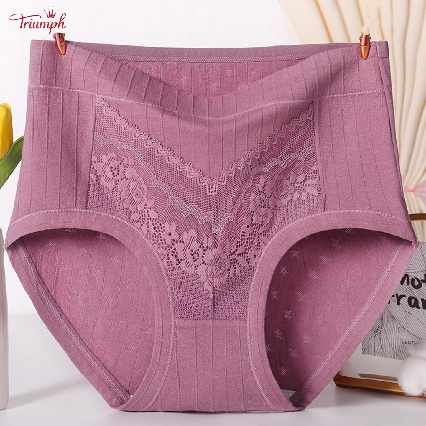 Triumph - 4 опаковки памучни слипове с безплатна доставка меки райета