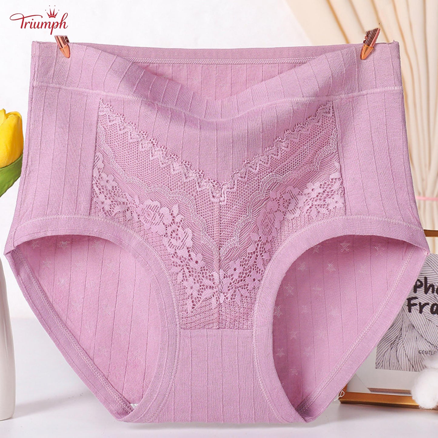 Triumph - 4 опаковки памучни слипове с безплатна доставка меки райета