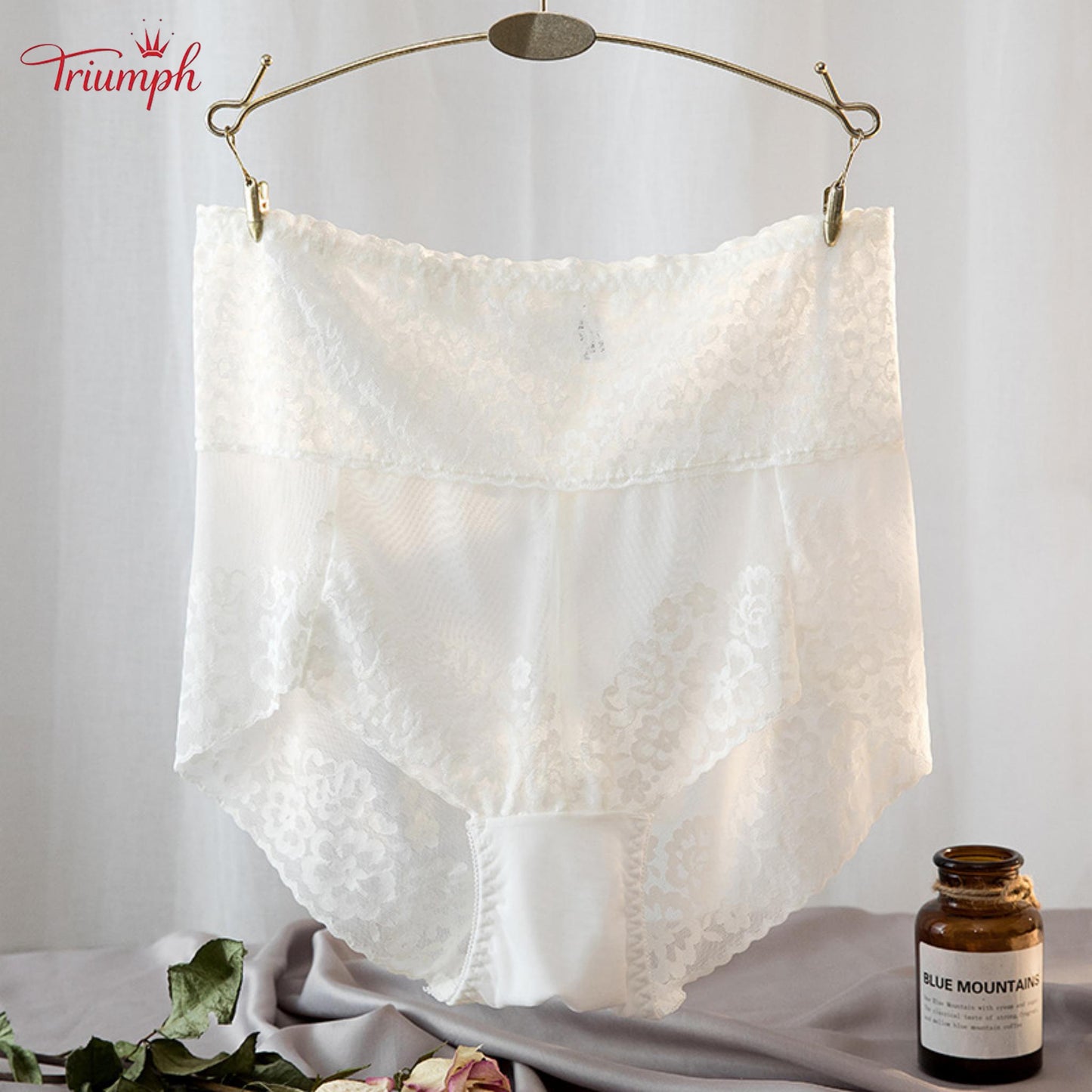 Triumph - Комплект от 4 секси дантелени слипове, популярна дантела, високо качество, безплатна доставка, подходящ за 40-120 KG