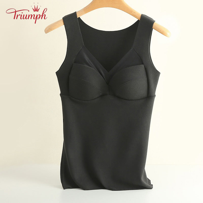 Triumph- Безплатна доставка ,Pack of 3 Thermal Underwear，Plus Velvet Keeps Warm，Super Stretchy，With Chest Pad
