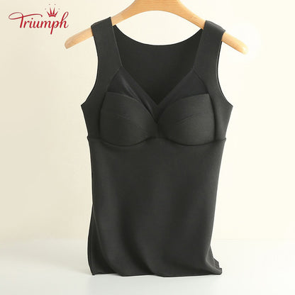Triumph- Безплатна доставка ,Pack of 3 Thermal Underwear，Plus Velvet Keeps Warm，Super Stretchy，With Chest Pad