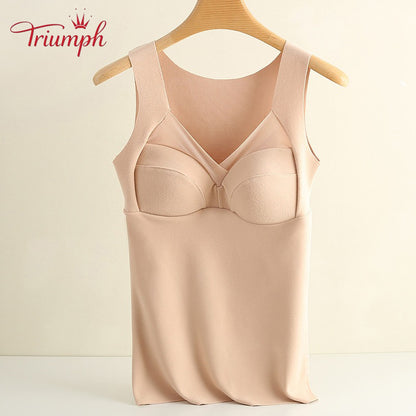 Triumph- Безплатна доставка ,Pack of 3 Thermal Underwear，Plus Velvet Keeps Warm，Super Stretchy，With Chest Pad