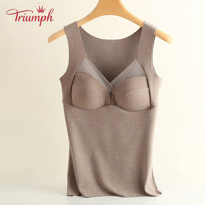 Triumph- Безплатна доставка ,Pack of 3 Thermal Underwear，Plus Velvet Keeps Warm，Super Stretchy，With Chest Pad