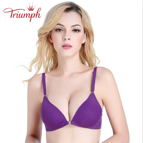 Triumph-Сутиен пакет от 3 броя,Sutien с копчета отпред,Брашон без подплънки,Секси, удобен,Без подплънки,Push Up