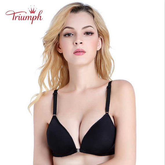 Triumph-Сутиен пакет от 3 броя,Sutien с копчета отпред,Брашон без подплънки,Секси, удобен,Без подплънки,Push Up