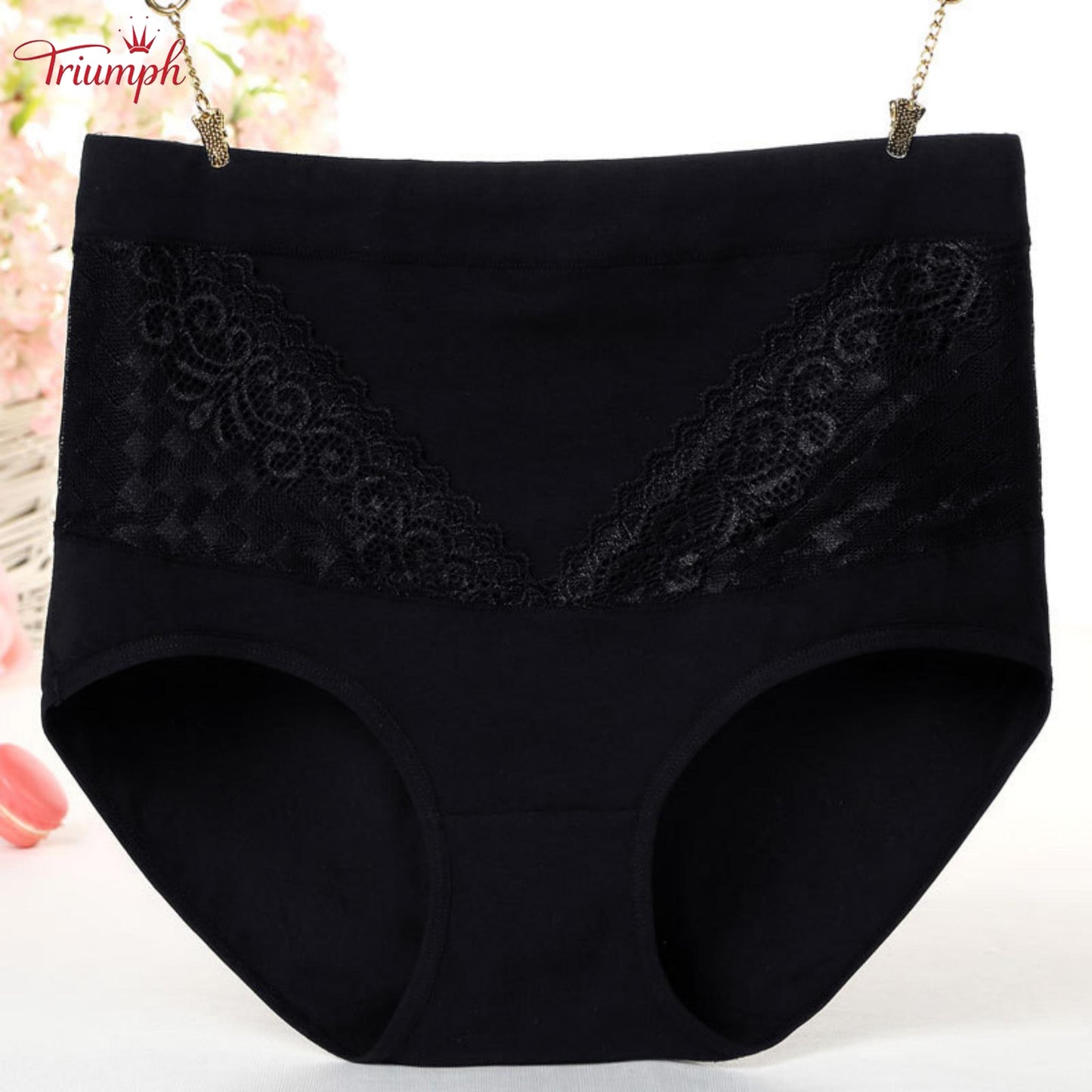 Triumph - Комплект от 4 памучни слипове, безплатна доставка, контрол на корема, повдигане на дупето