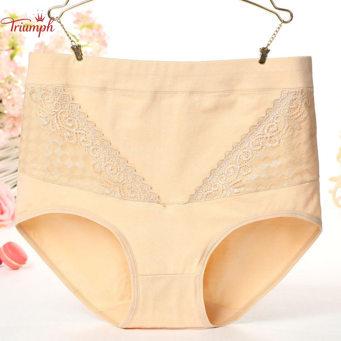 Triumph - Комплект от 4 памучни слипове, безплатна доставка, контрол на корема, повдигане на дупето