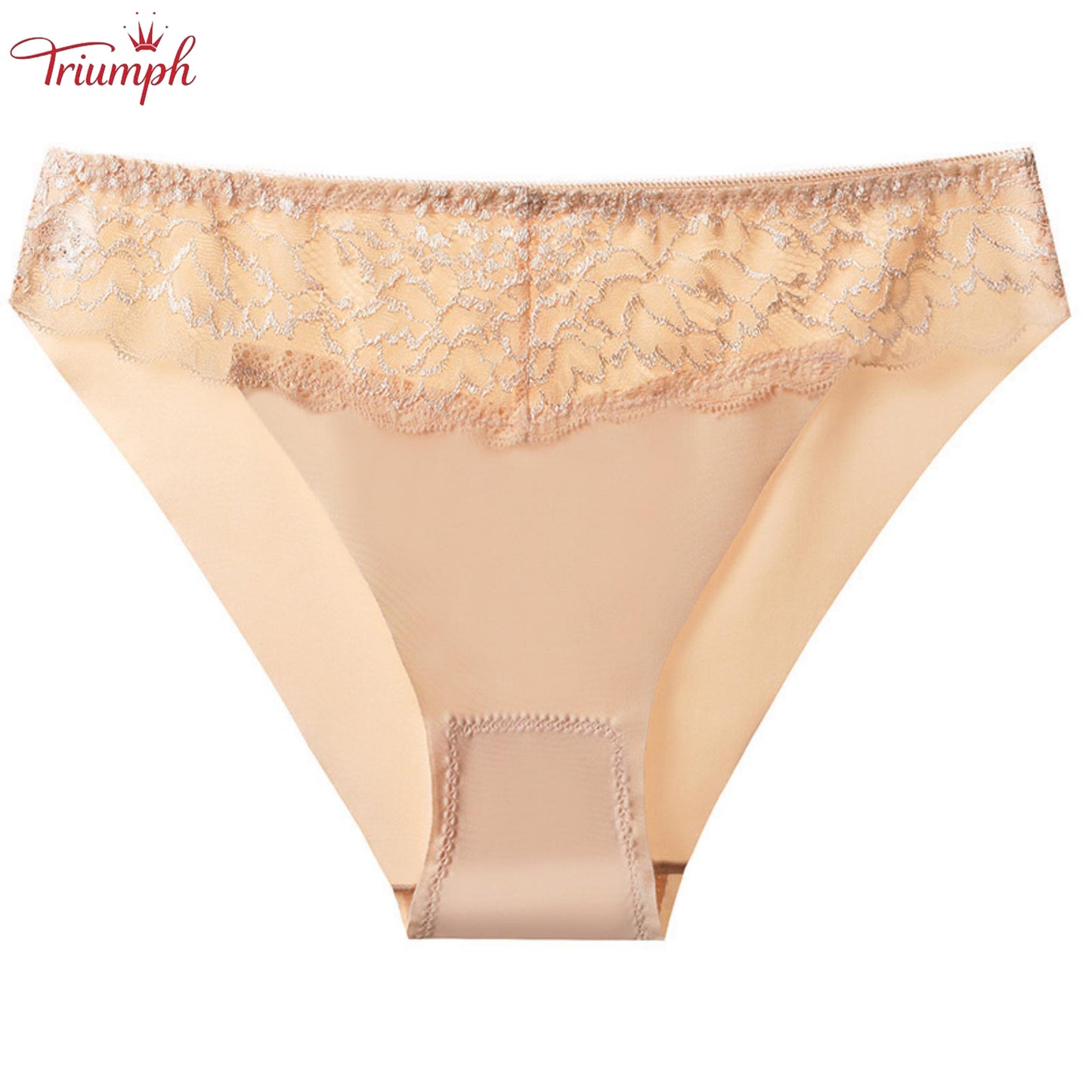 Triumph - Безплатна доставка，4 пакета дантелени слипове，Коприна и памук，4 цвята，40-85 KG и повече