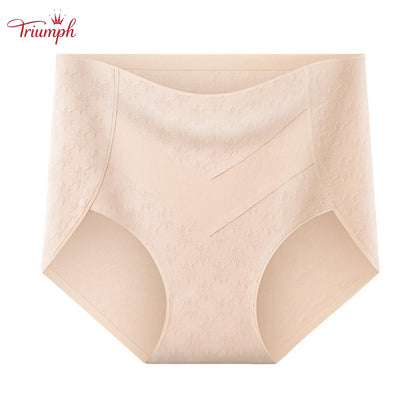 Triumph - Комплект от 4 памучни бикини с висока талия и сладък звезден принт, безплатна доставка