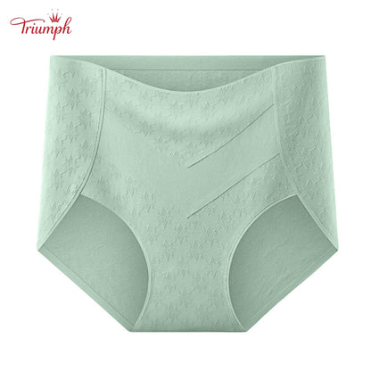 Triumph - Комплект от 4 памучни бикини с висока талия и сладък звезден принт, безплатна доставка