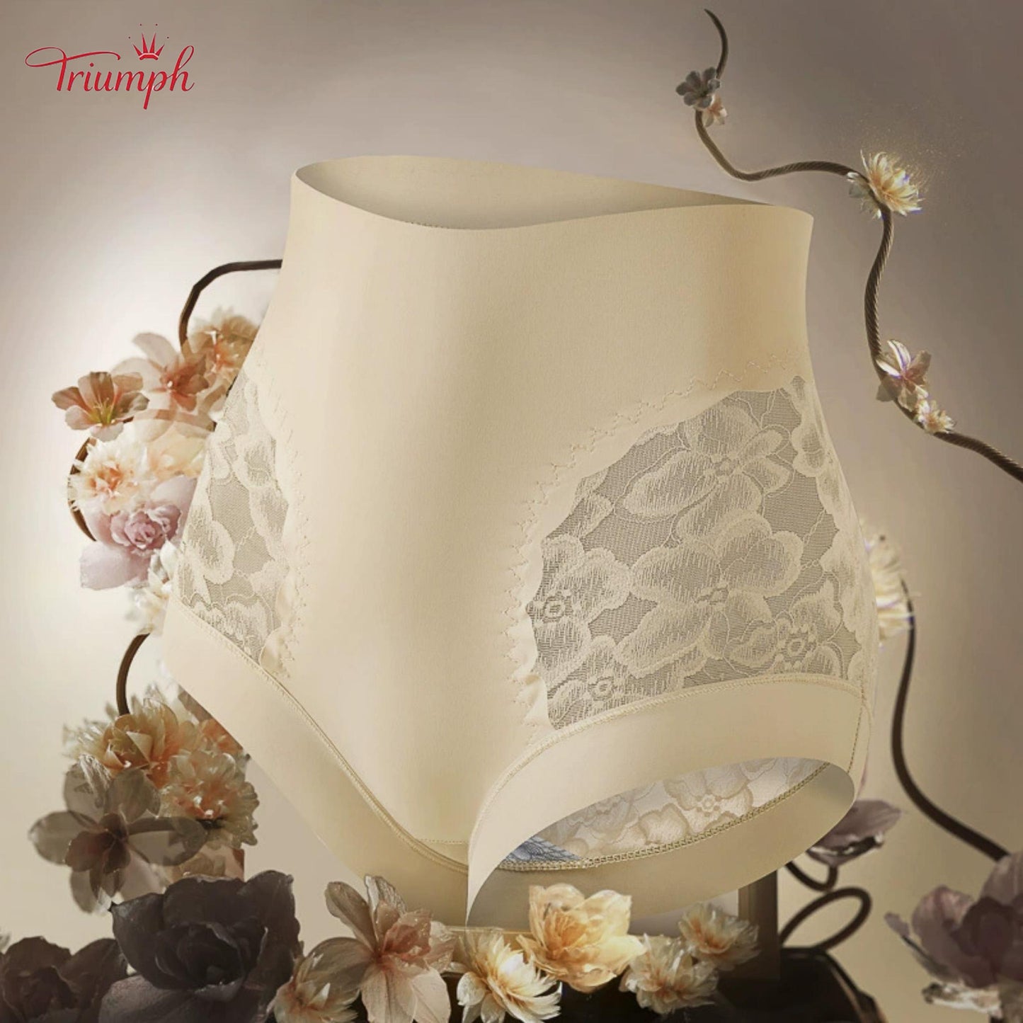 Triumph - Безплатна доставка.Комплект от 4 бр. Висококачествени дантелени бикини с висока талия.