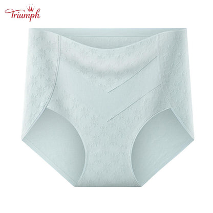 Triumph - Комплект от 4 памучни бикини с висока талия и сладък звезден принт, безплатна доставка