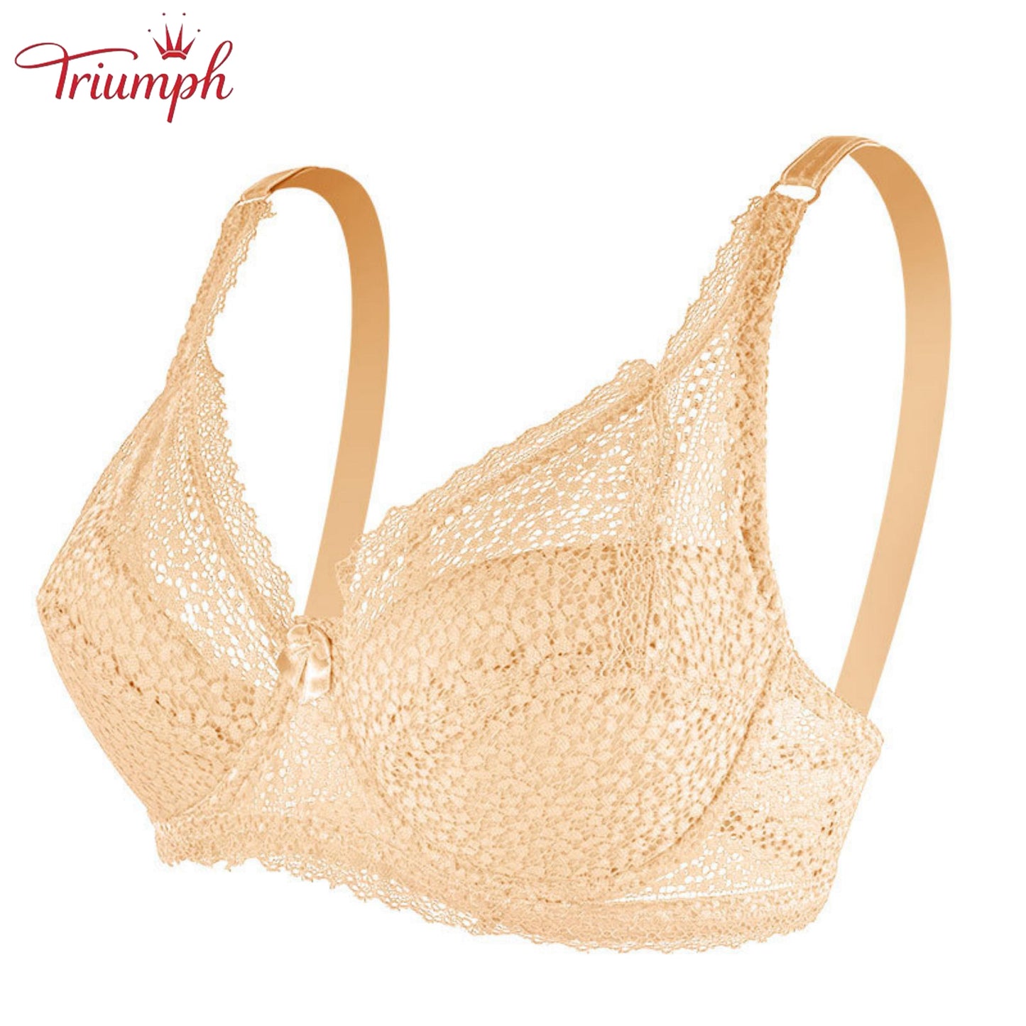 Triumph - Безплатна доставка，3 пакета секси дантелени сутиени с лицеви опори,Тънък и лек. удобно. дишаща