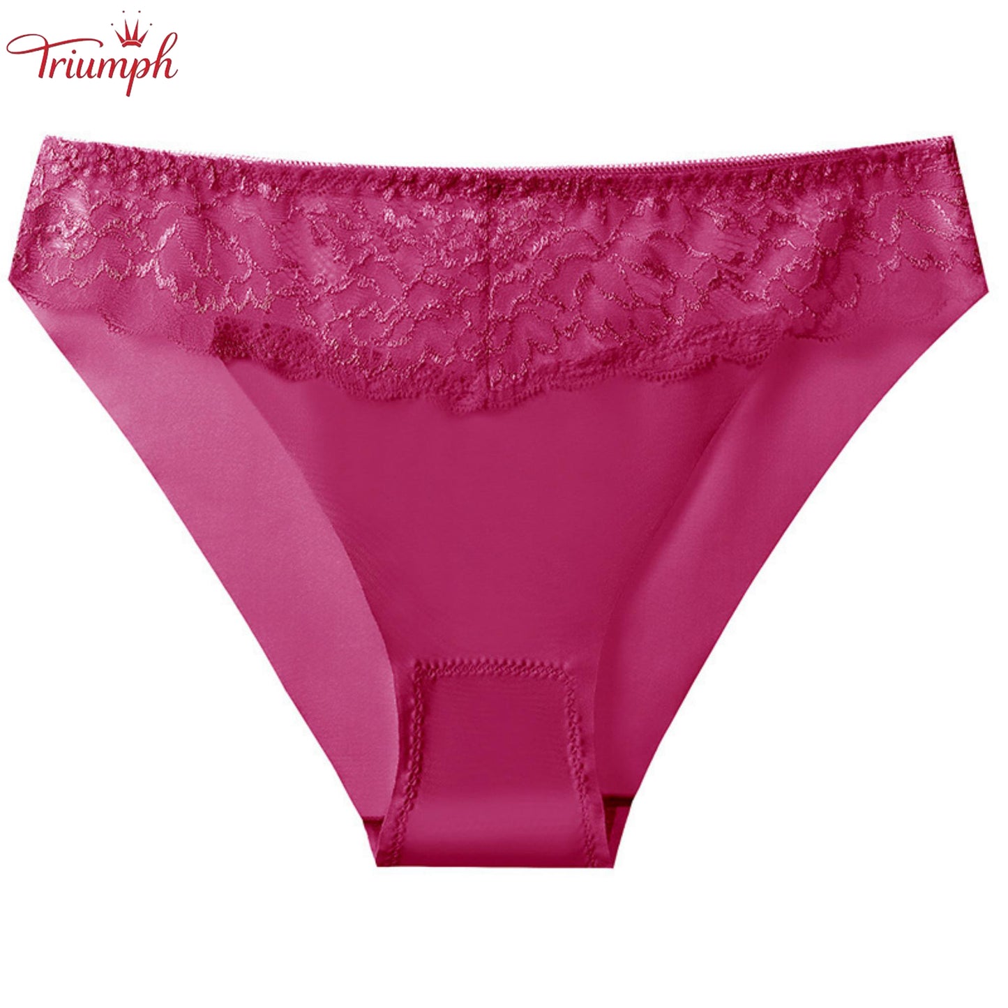 Triumph - Безплатна доставка，4 пакета дантелени слипове，Коприна и памук，4 цвята，40-85 KG и повече