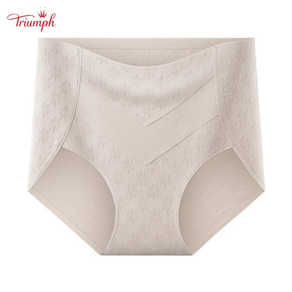 Triumph - Комплект от 4 памучни бикини с висока талия и сладък звезден принт, безплатна доставка