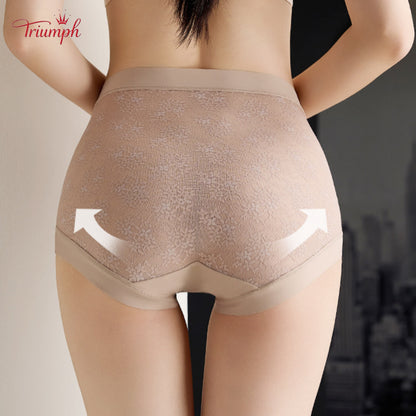 Triumph - Безплатна доставка.Комплект от 4 бр. Висококачествени дантелени бикини с висока талия.